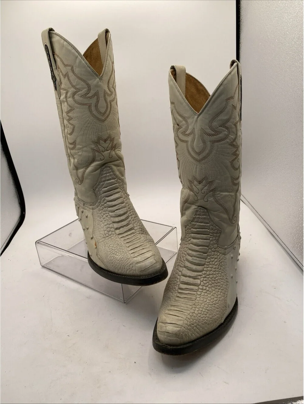 El General Python/Ostrich Cowboy Boots Mens Size: 7 .5 Women's Sz 9